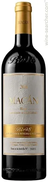 Macan by Vega Sicilia & Baron Rothschild Rioja 2018